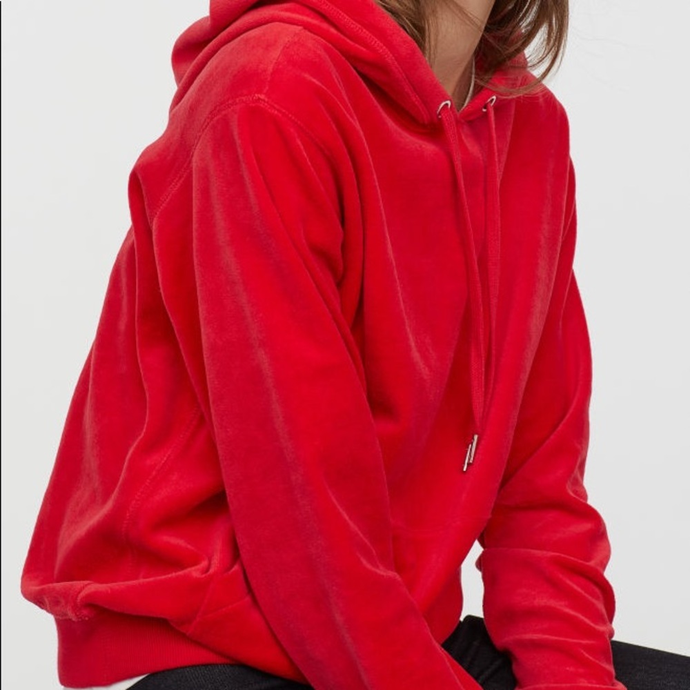 Velour Hooded Top